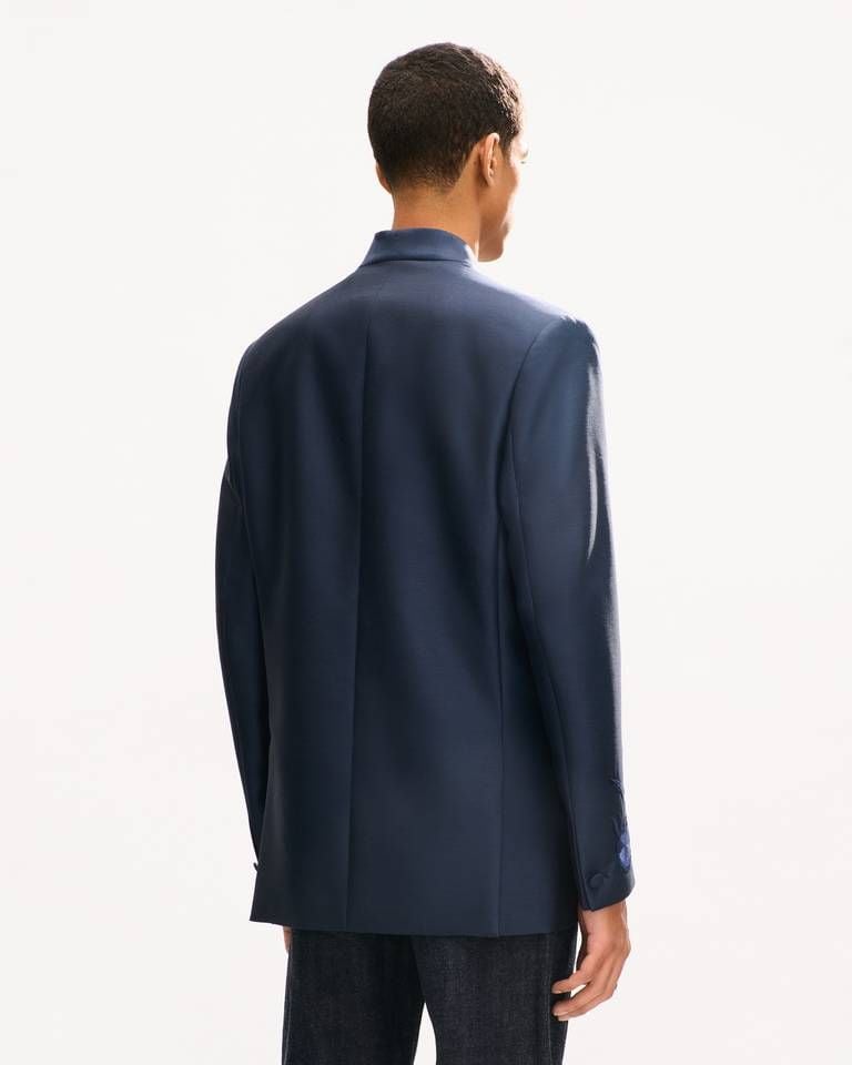 Áo blazer kimono len lụa KENZO Wildflower
