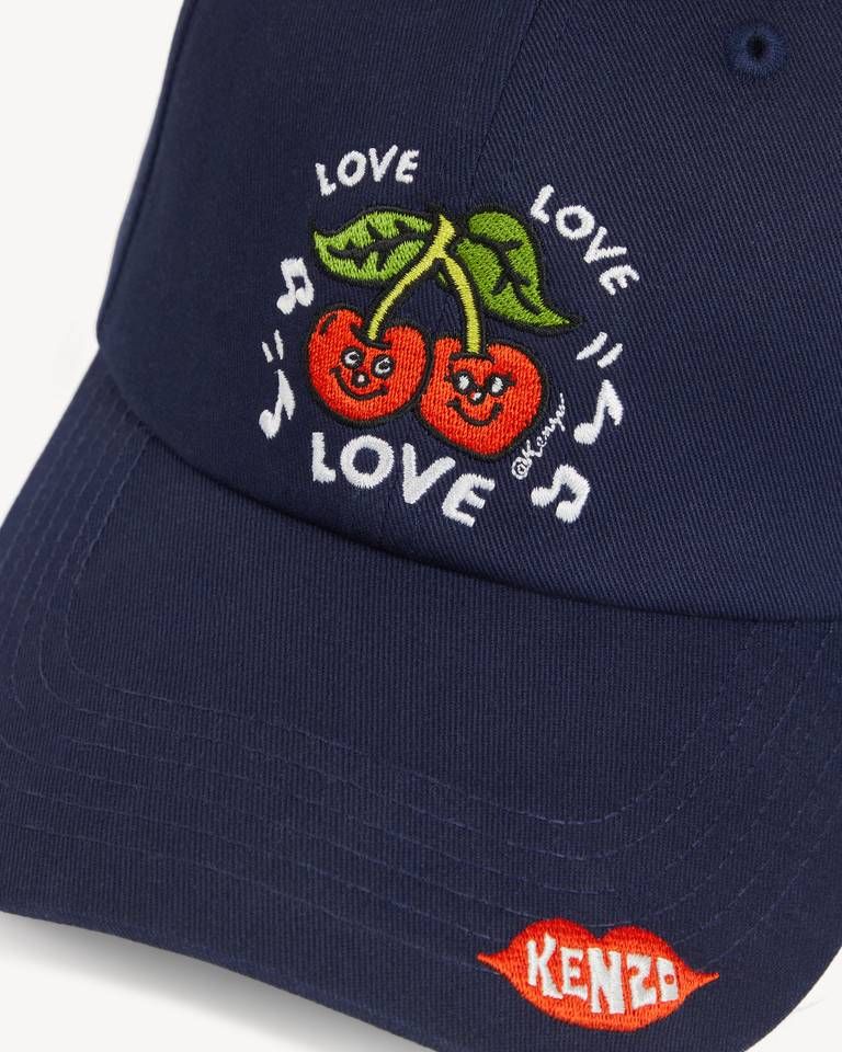 Kenzo - Mũ lưỡi trai thêu KENZO Loves cotton