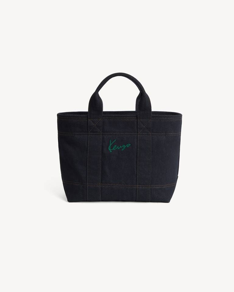 Kenzo - Túi xách nhỏ KENZO Tulip vải chéo giả denim