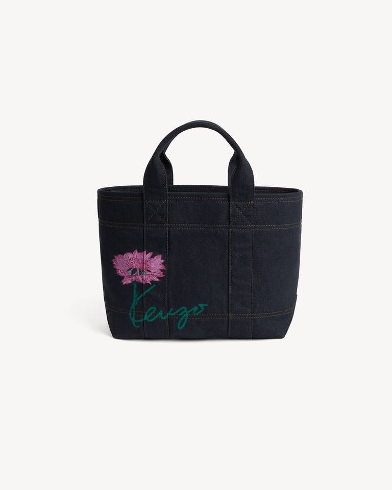 Kenzo - Túi xách nhỏ KENZO Tulip vải chéo giả denim