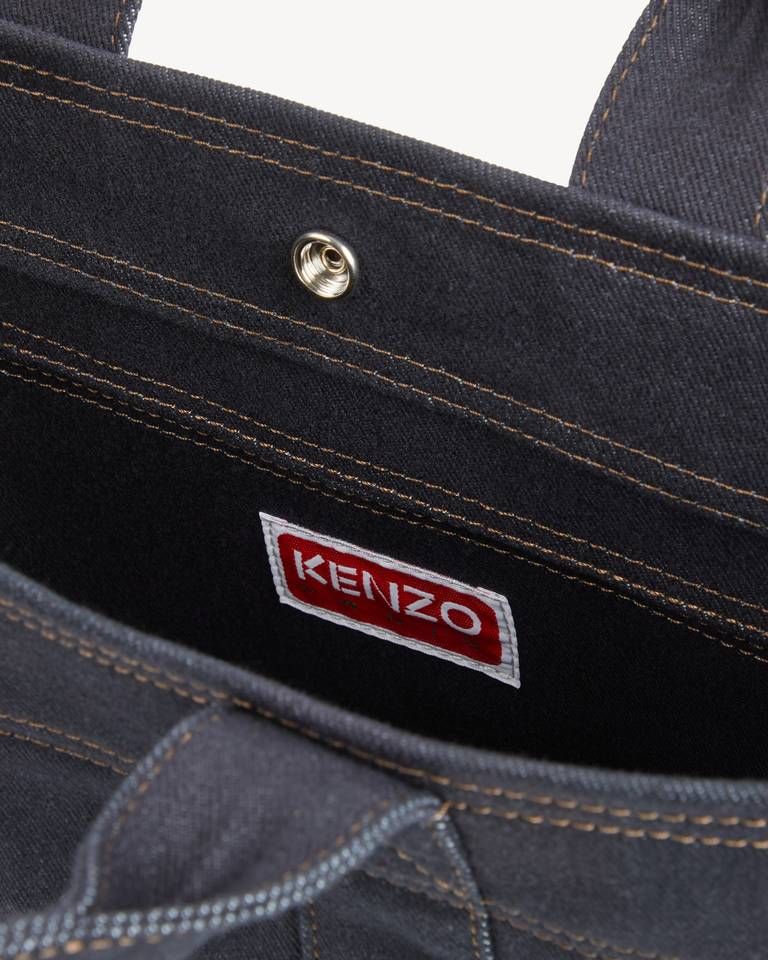 Kenzo - Túi xách nhỏ KENZO Tulip vải chéo giả denim