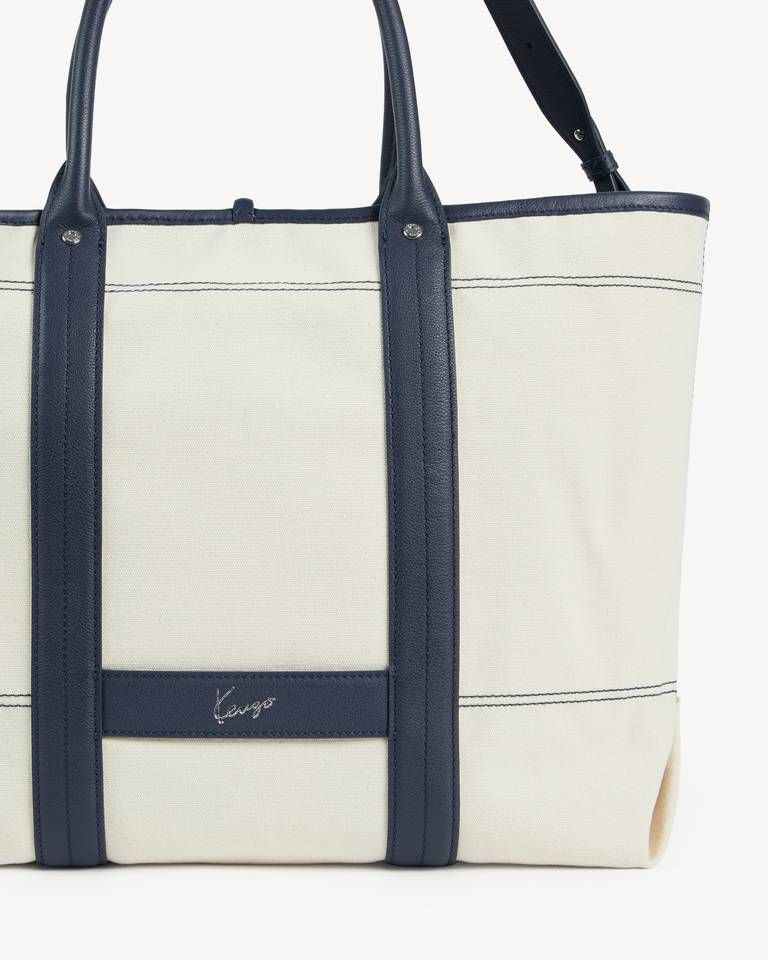 Kenzo - Túi tote lớn hai mặt KENZO Utility vải da canvas