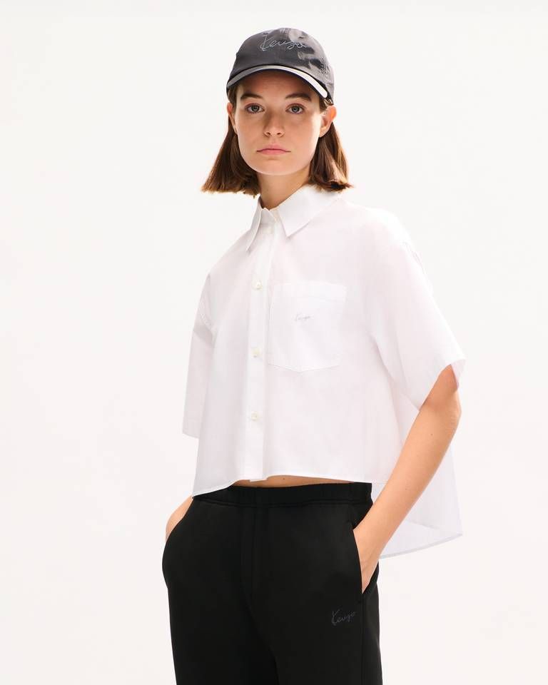 Áo sơ mi nữ cotton ngắn tay KENZO Signature