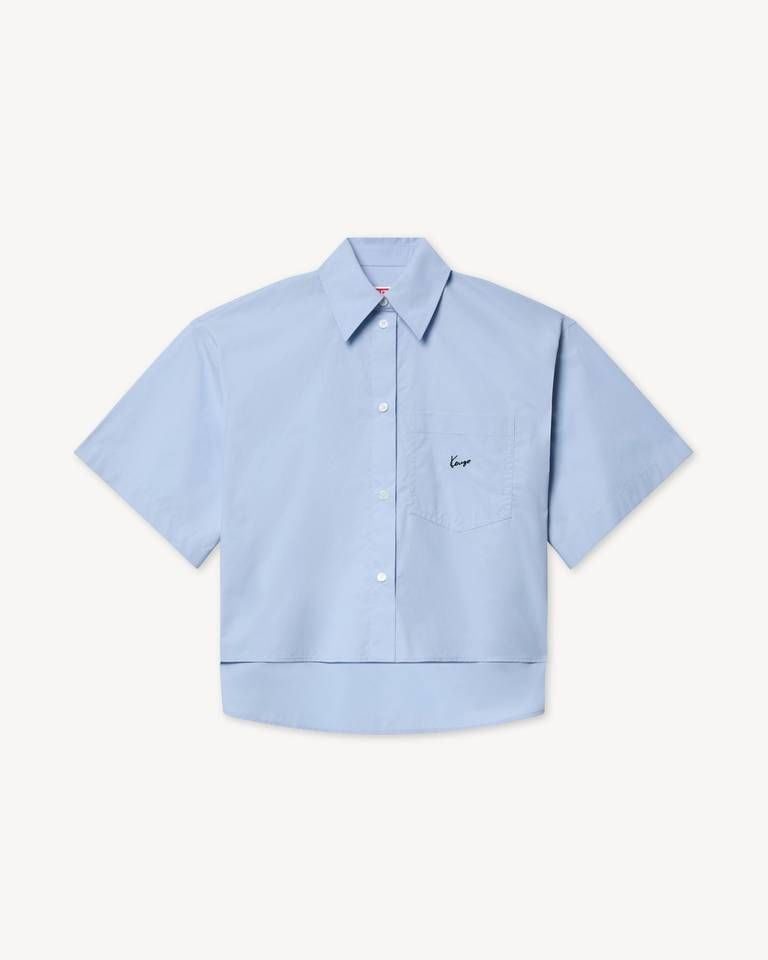 Áo sơ mi nữ cotton ngắn tay KENZO Signature