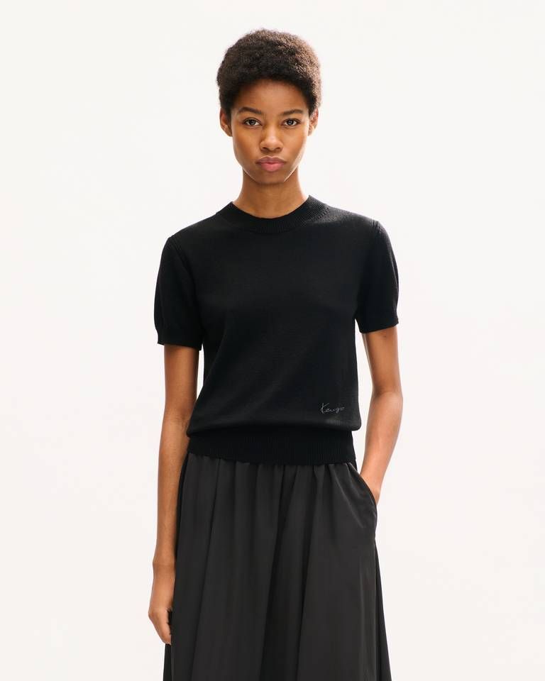 Áo len merino ngắn tay KENZO Signature