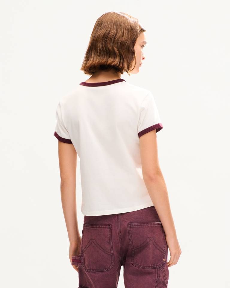 Áo thun nữ cotton họa tiết KENZO Work And Play trước ngực
