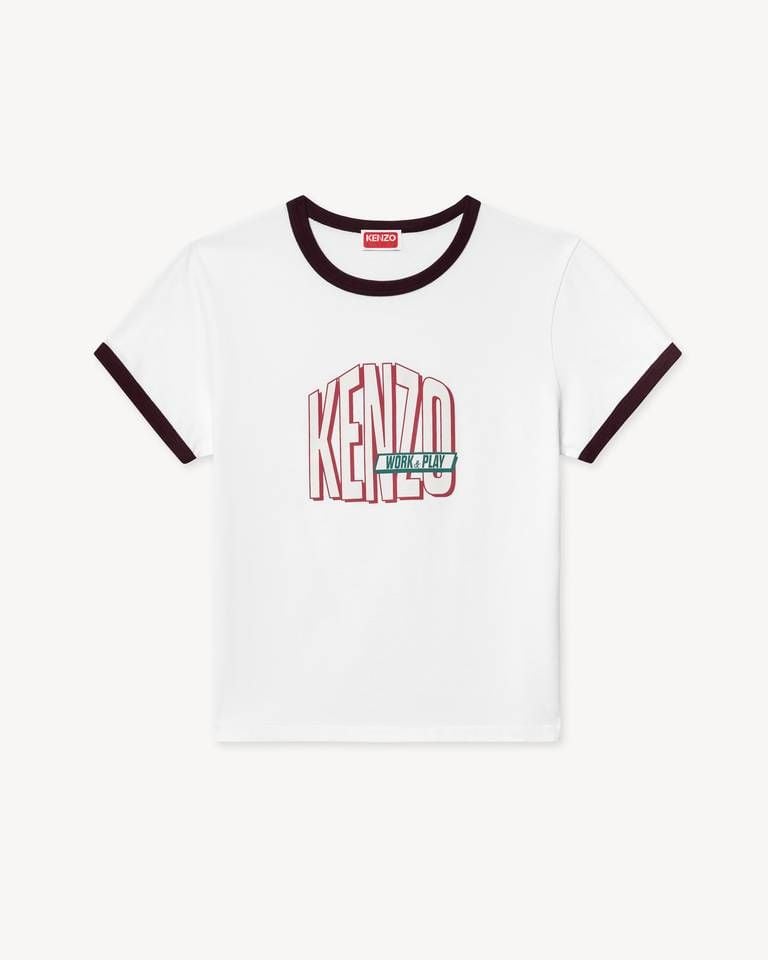 Áo thun nữ cotton họa tiết KENZO Work And Play trước ngực
