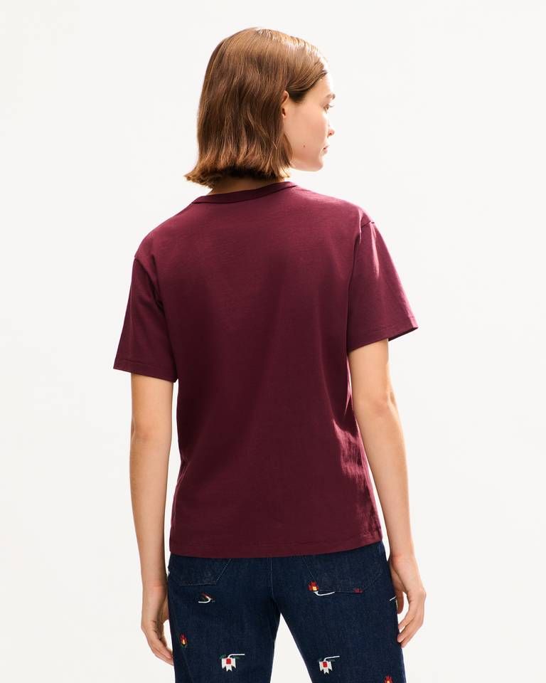 Áo thun cotton thêu KENZO Work And Play họa tiết hoa hồng