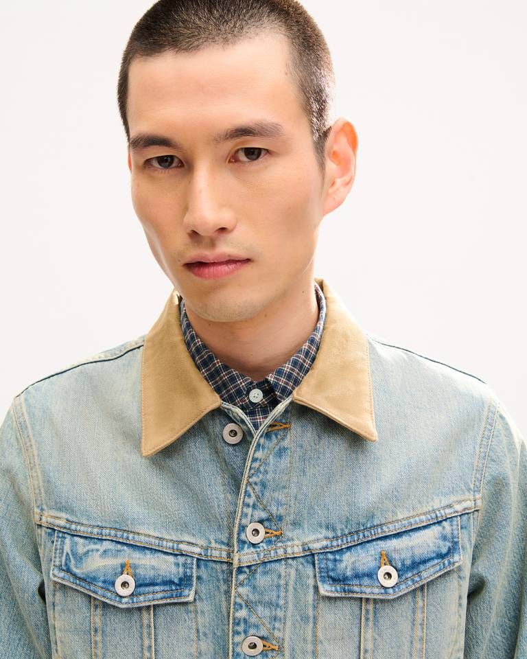 Áo khoác trucker denim Nhật Bản KENZO Work And Play
