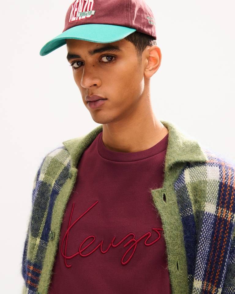 Áo thun cotton thêu KENZO Signature trước ngực