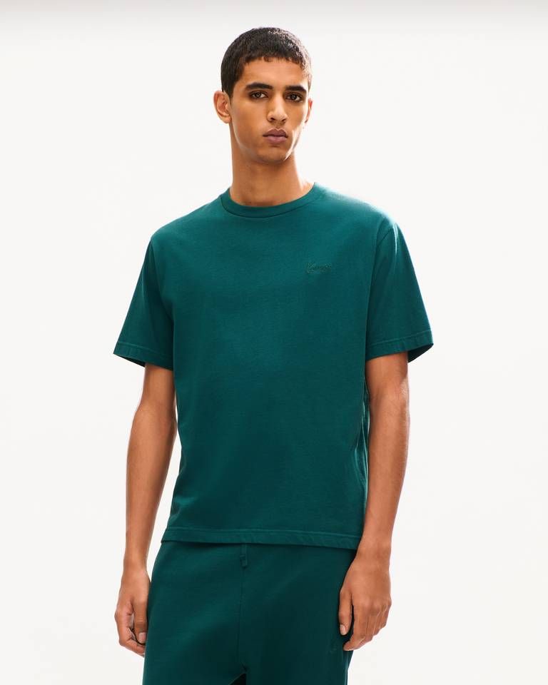 Áo thun cotton thêu KENZO Signature ngực trái