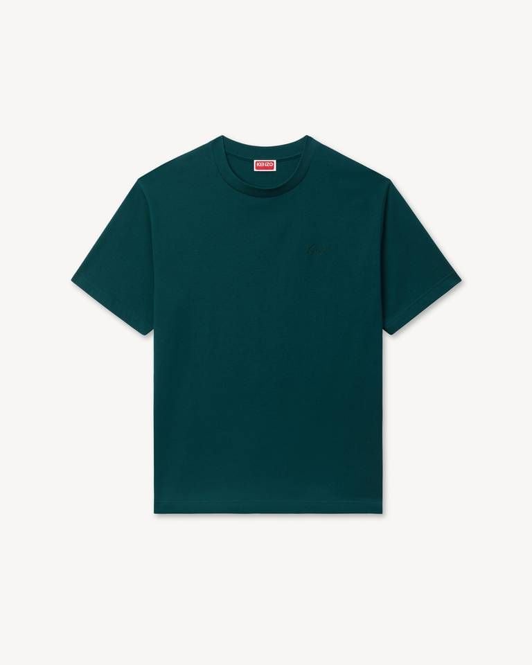 Áo thun cotton thêu KENZO Signature ngực trái