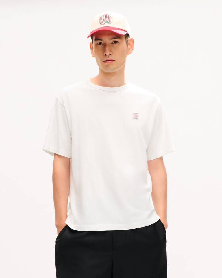 Áo thun cotton họa tiết KENZO Work And Play nhỏ ở ngực trái