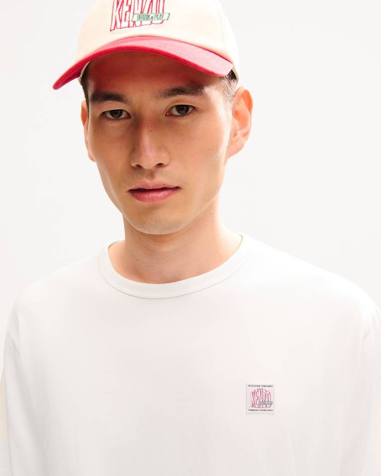 Áo thun cotton họa tiết KENZO Work And Play nhỏ ở ngực trái