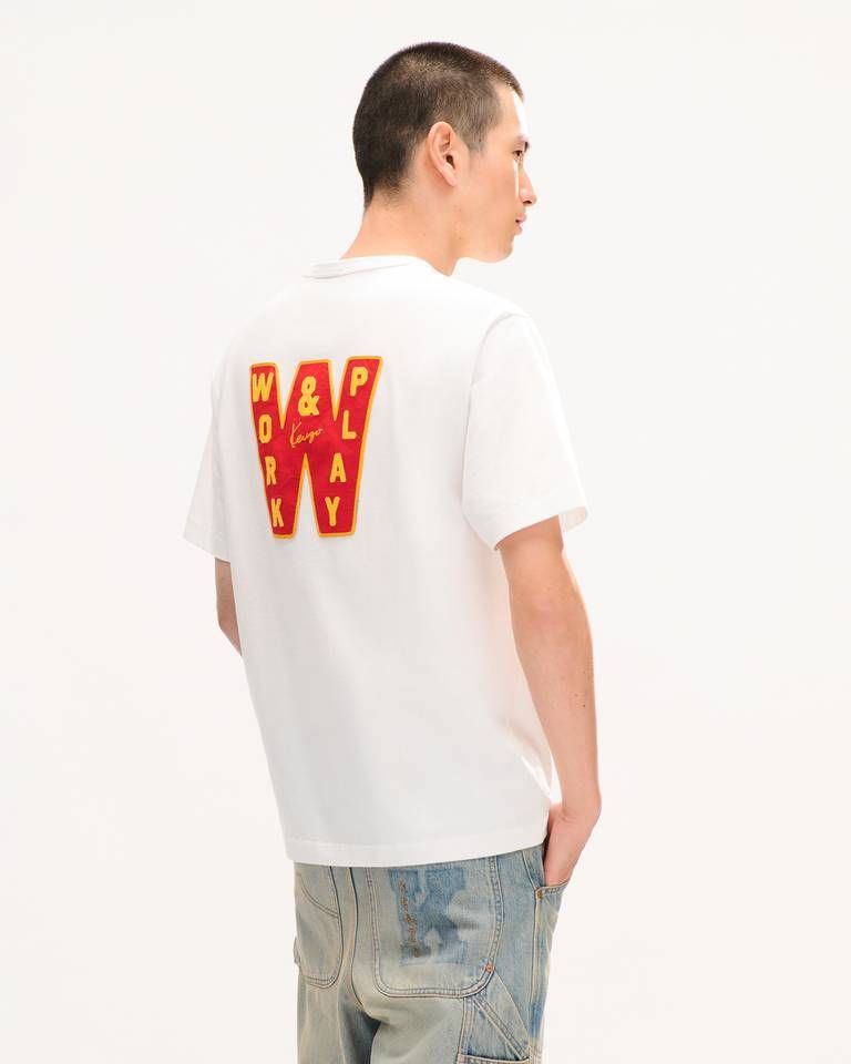 Áo thun cotton KENZO Work And Play logo W sau lưng