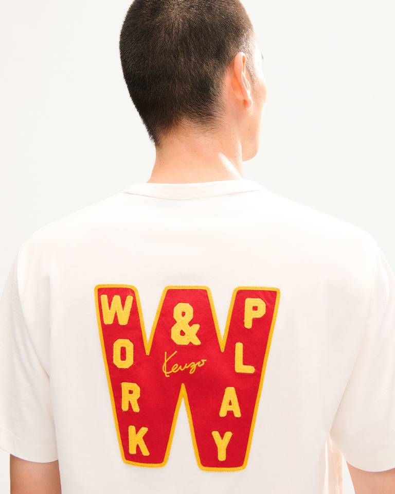 Áo thun cotton KENZO Work And Play logo W sau lưng
