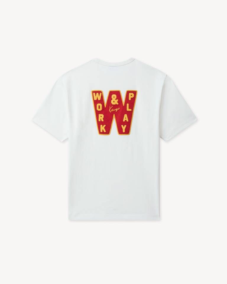 Áo thun cotton KENZO Work And Play logo W sau lưng