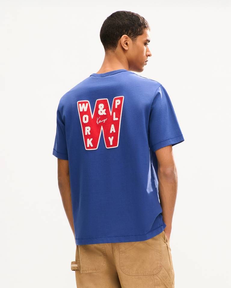 Áo thun cotton KENZO Work And Play logo W sau lưng