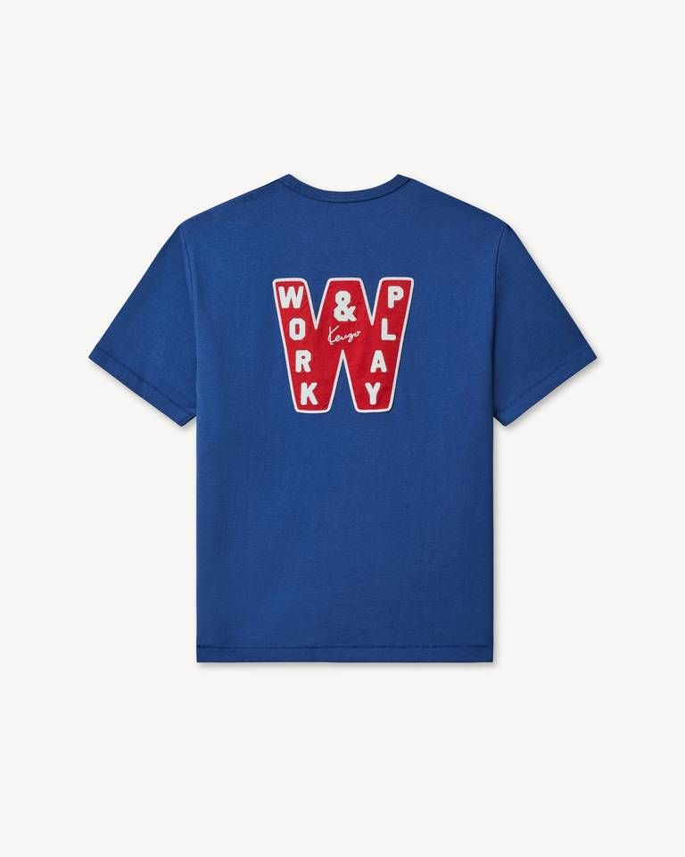 Áo thun cotton KENZO Work And Play logo W sau lưng