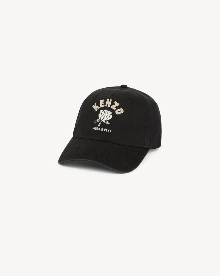 Mũ trucker cotton KENZO Work And Play họa tiết hoa hồng
