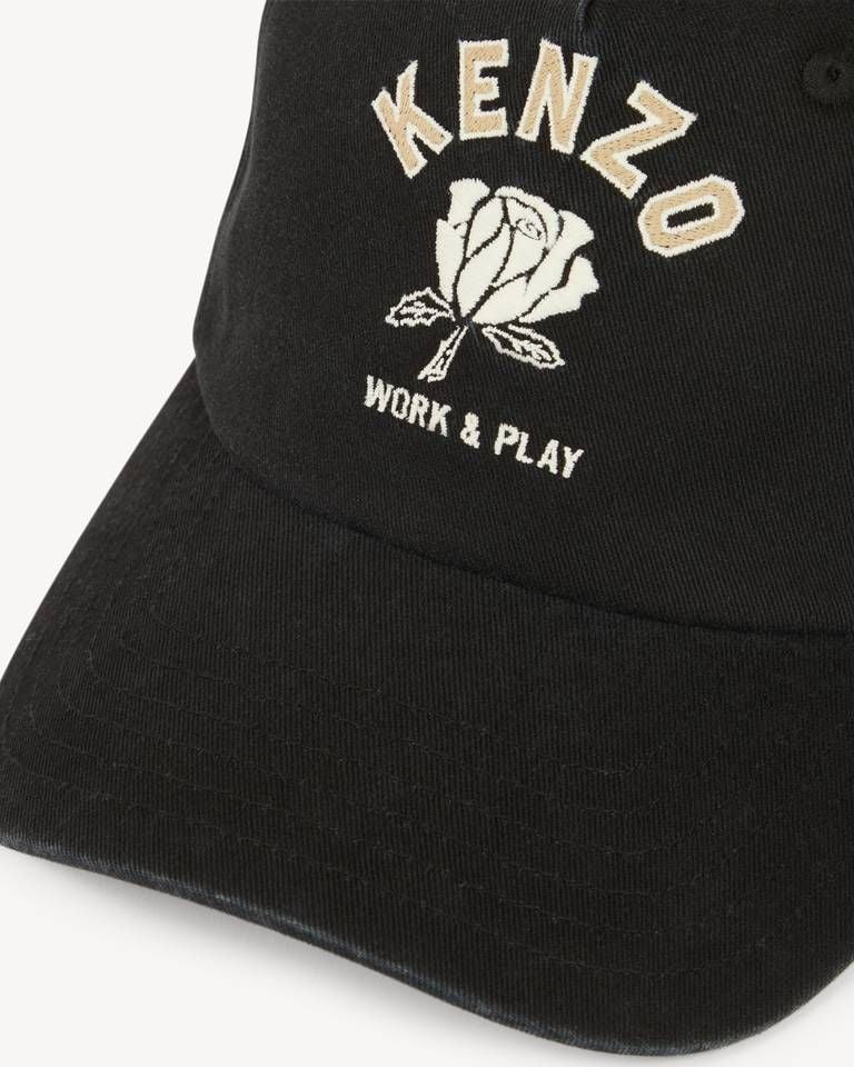 Mũ trucker cotton KENZO Work And Play họa tiết hoa hồng