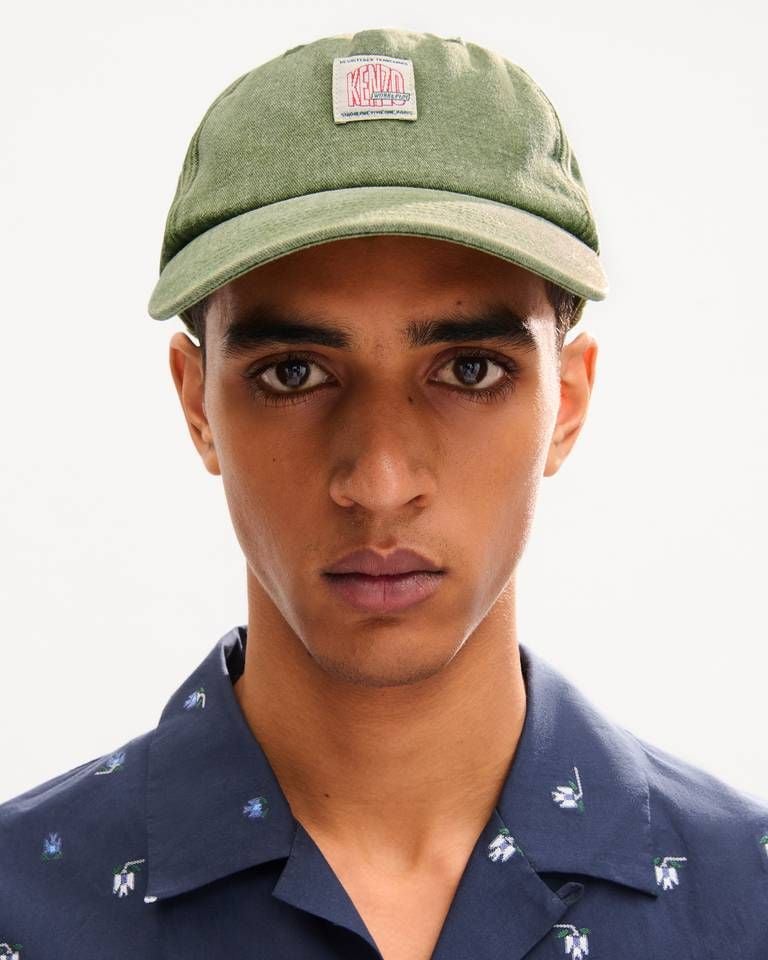 Mũ trucker cotton KENZO Work And Play dệt nhãn nhỏ