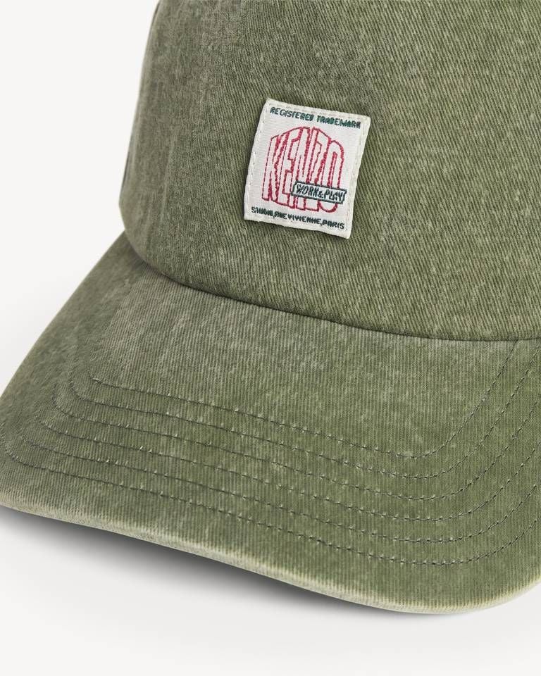 Mũ trucker cotton KENZO Work And Play dệt nhãn nhỏ