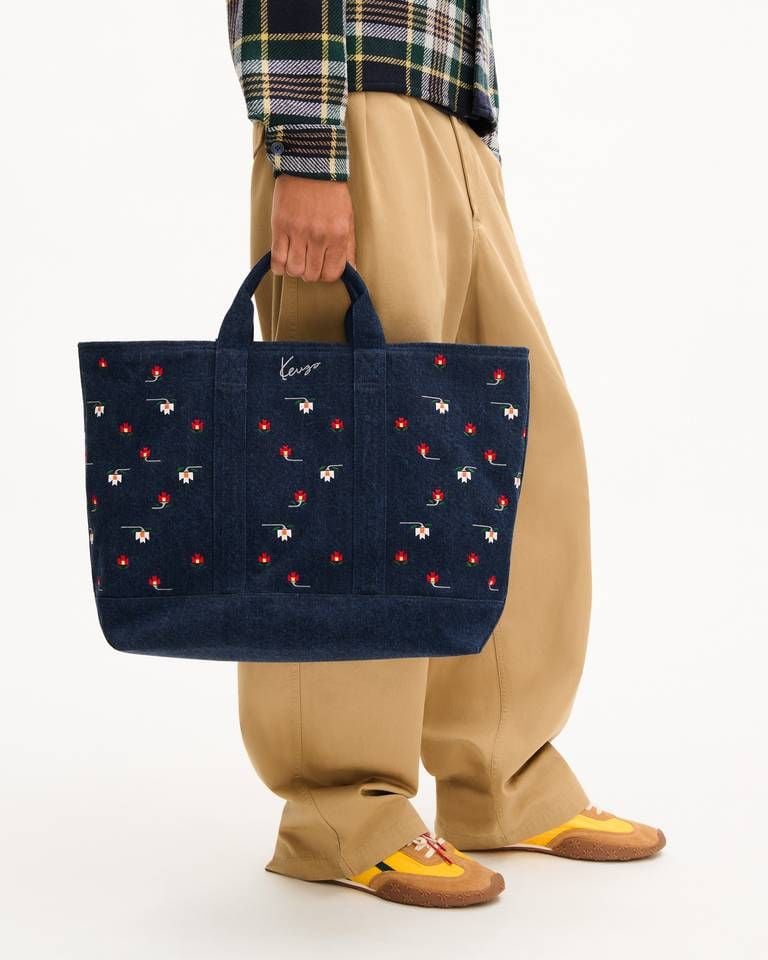 Túi tote lớn KENZO Ikat Flower