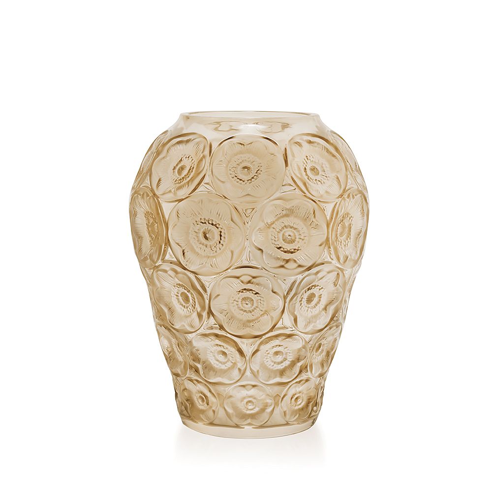 Lalique - Bình Anemones Gold Luster size vừa