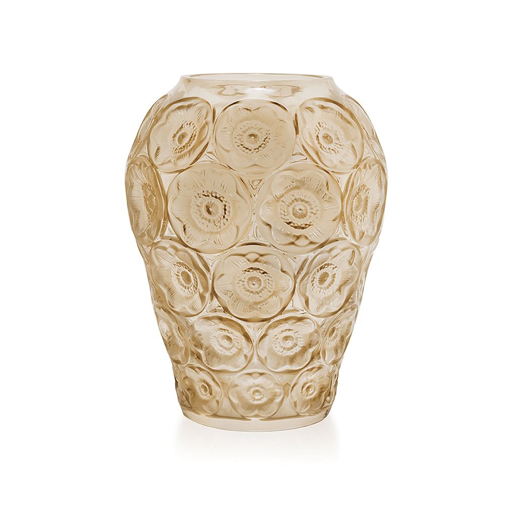 Lalique - Bình Anemones Gold Luster size vừa