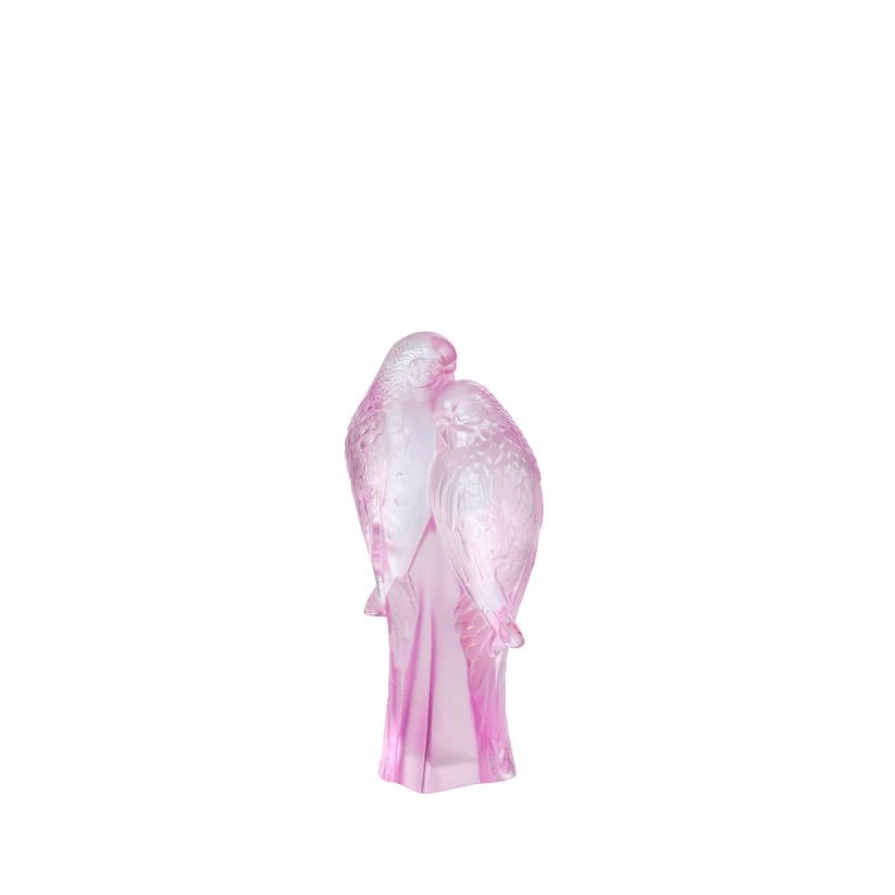 Lalique - Tượng đôi chim vẹt Parakeet