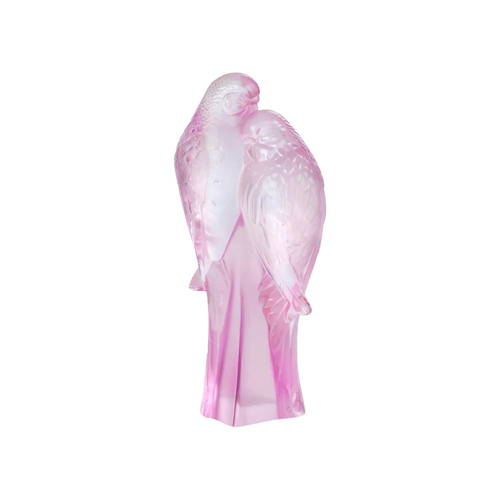 Lalique - Tượng đôi chim vẹt Parakeet