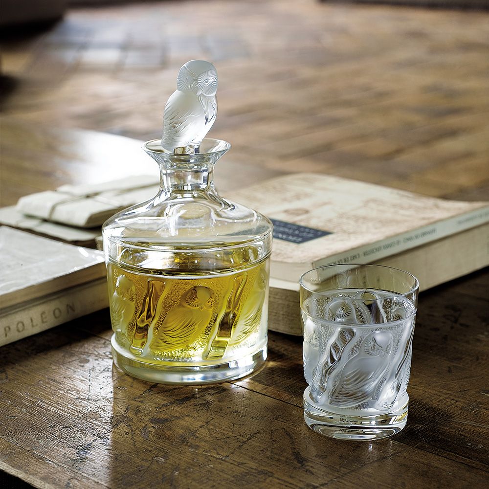 Lalique - Bộ đôi ly rượu Whiskey Owl