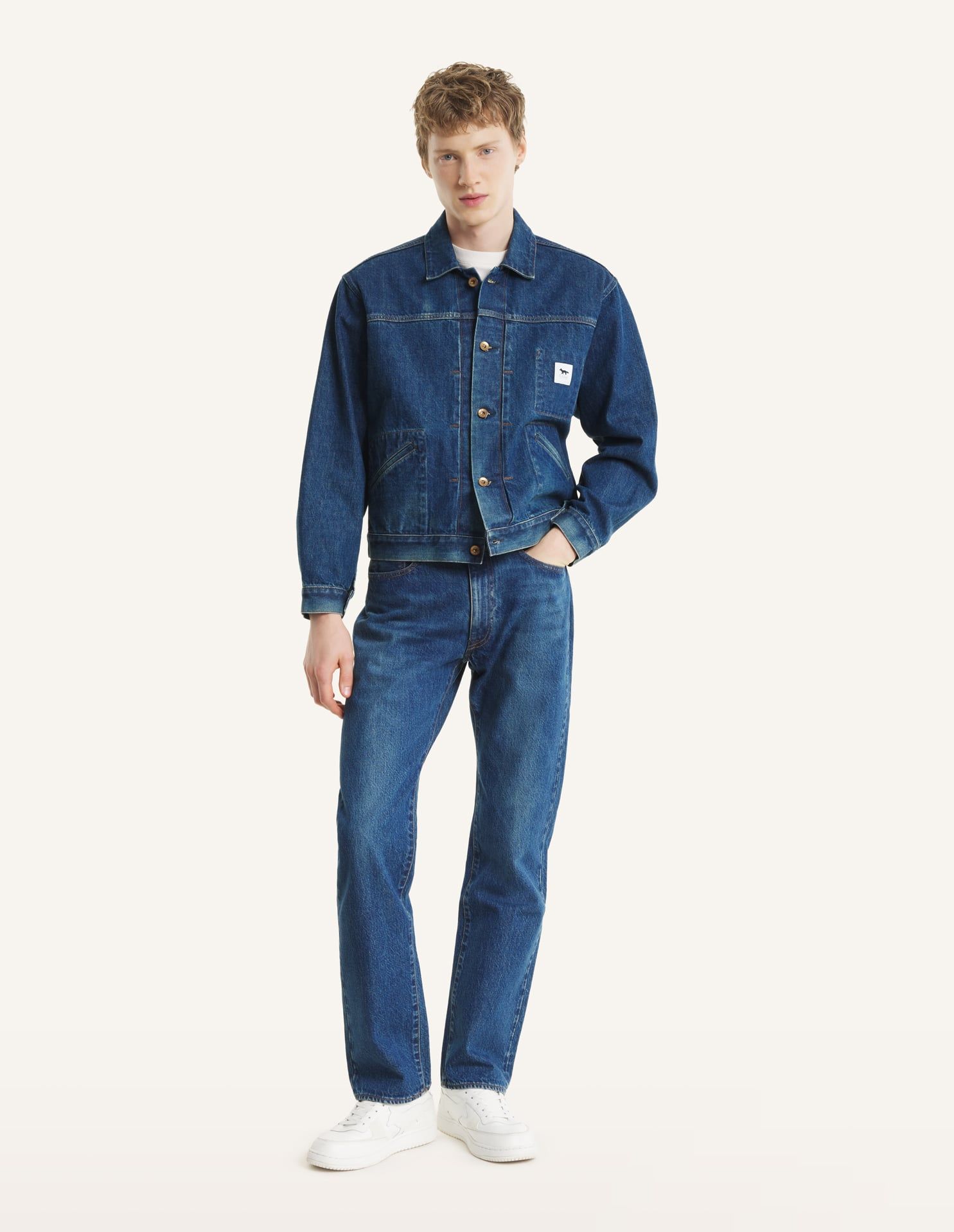 Maison Kitsuné - Quần jeans unisex MAISON KITSUNE x KURO Selvedge Voyage