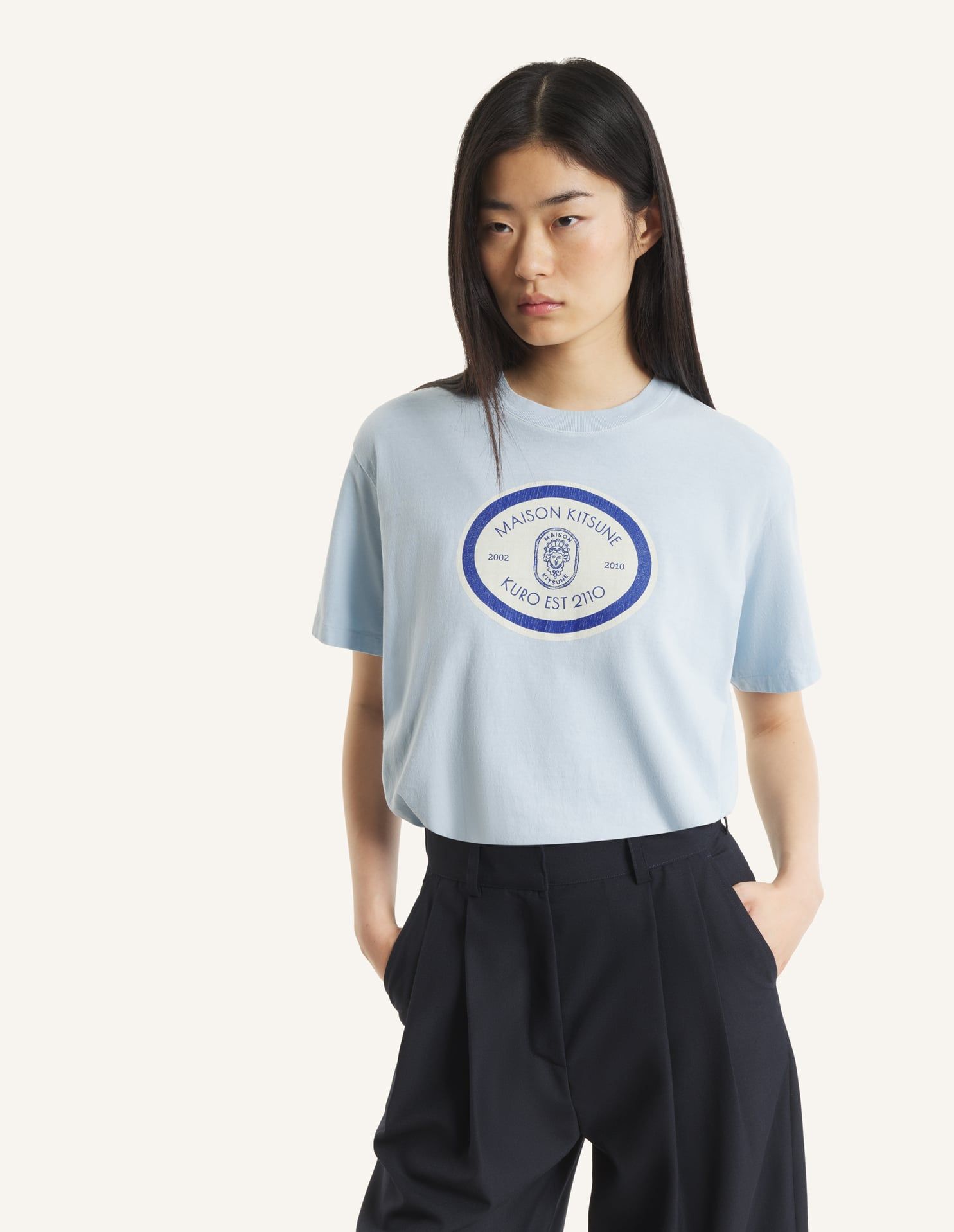 Áo thun unisex MAISON KITSUNE x KURO Grand Est. Vintage Wash