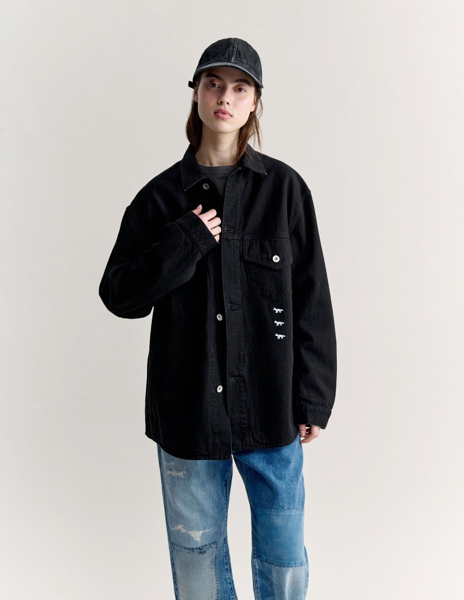Áo khoác denim Maison Kitsuné x Kuro