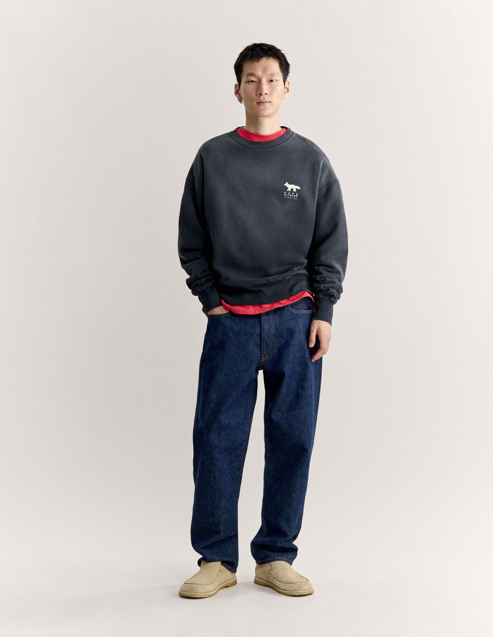 Quần jeans Maison Kitsuné x Kuro Selvedge Denim