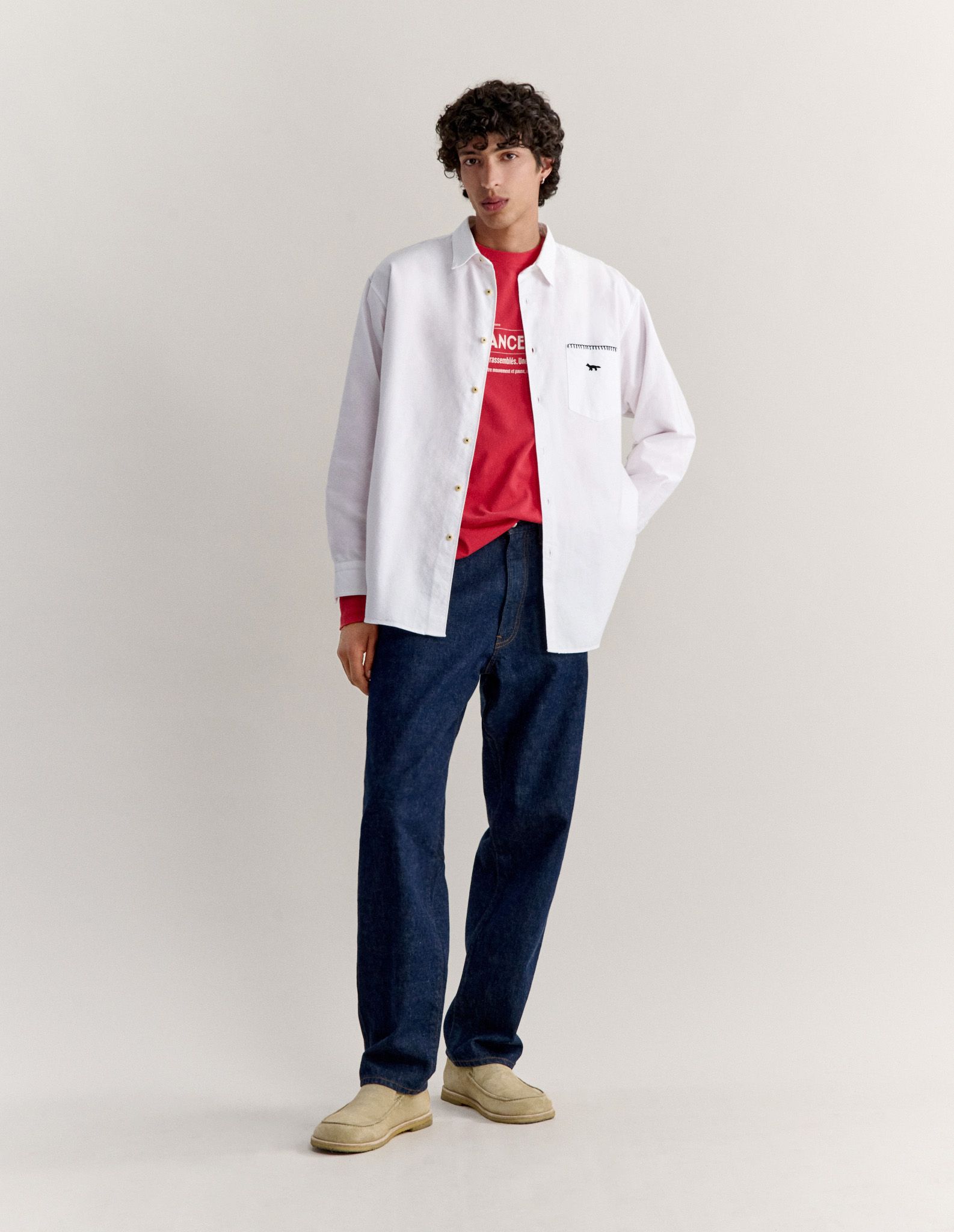 Áo sơ mi Oxford Maison Kitsuné x Kuro