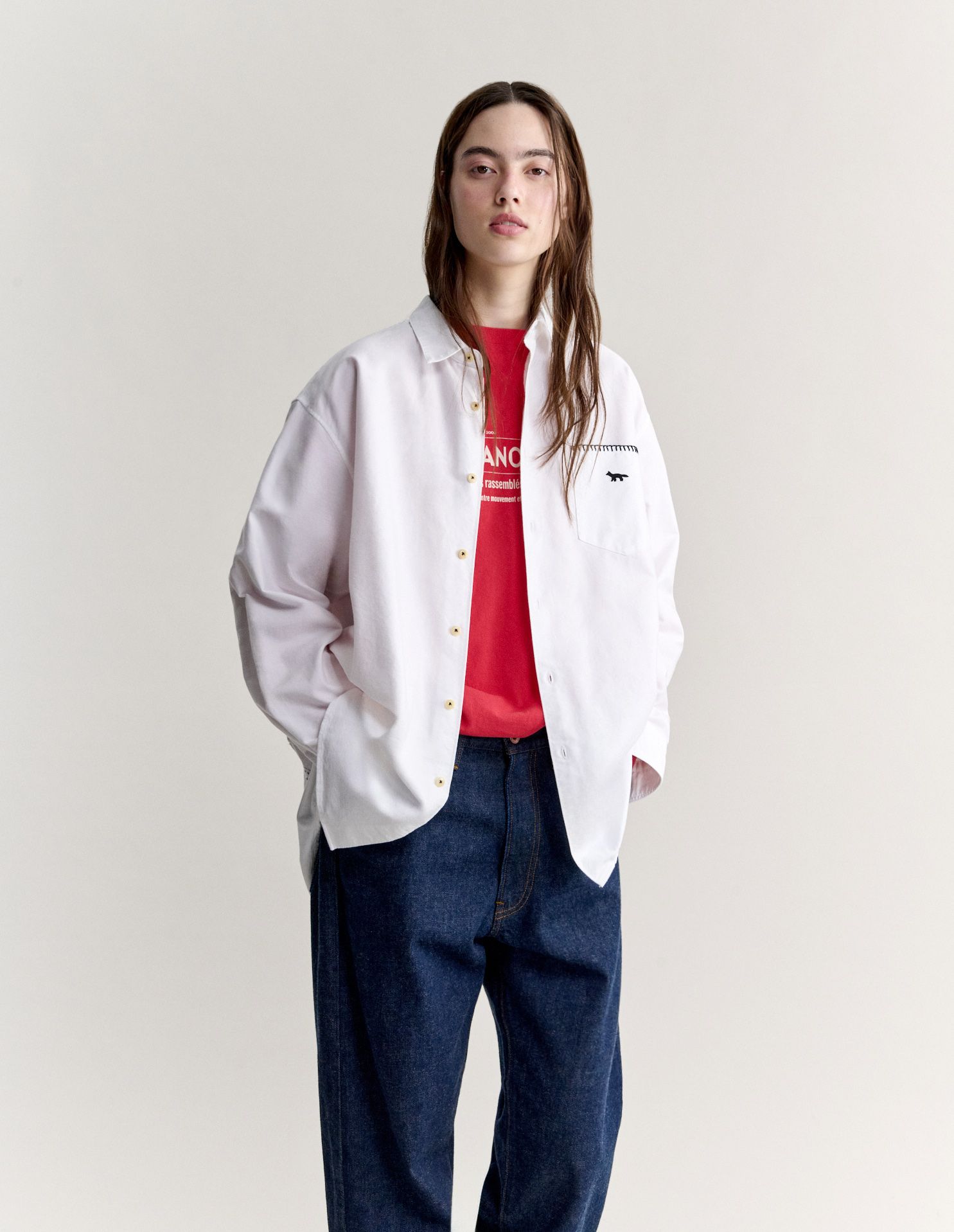 Áo sơ mi Oxford Maison Kitsuné x Kuro