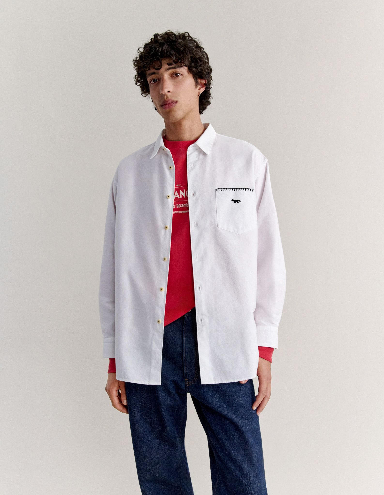 Áo sơ mi Oxford Maison Kitsuné x Kuro
