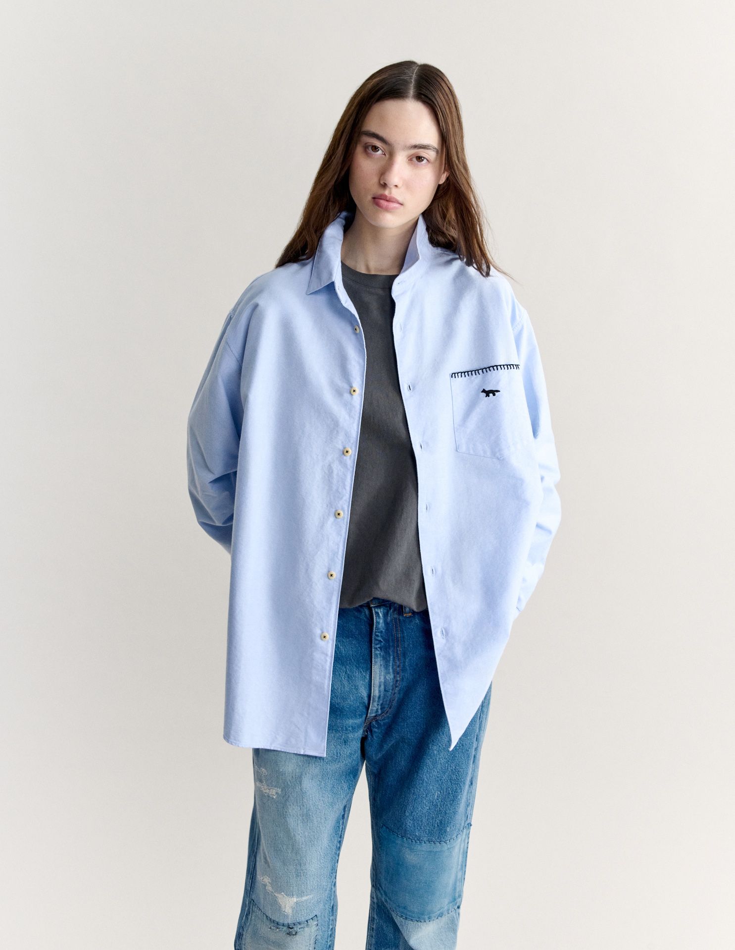 Áo sơ mi Oxford Maison Kitsuné x Kuro