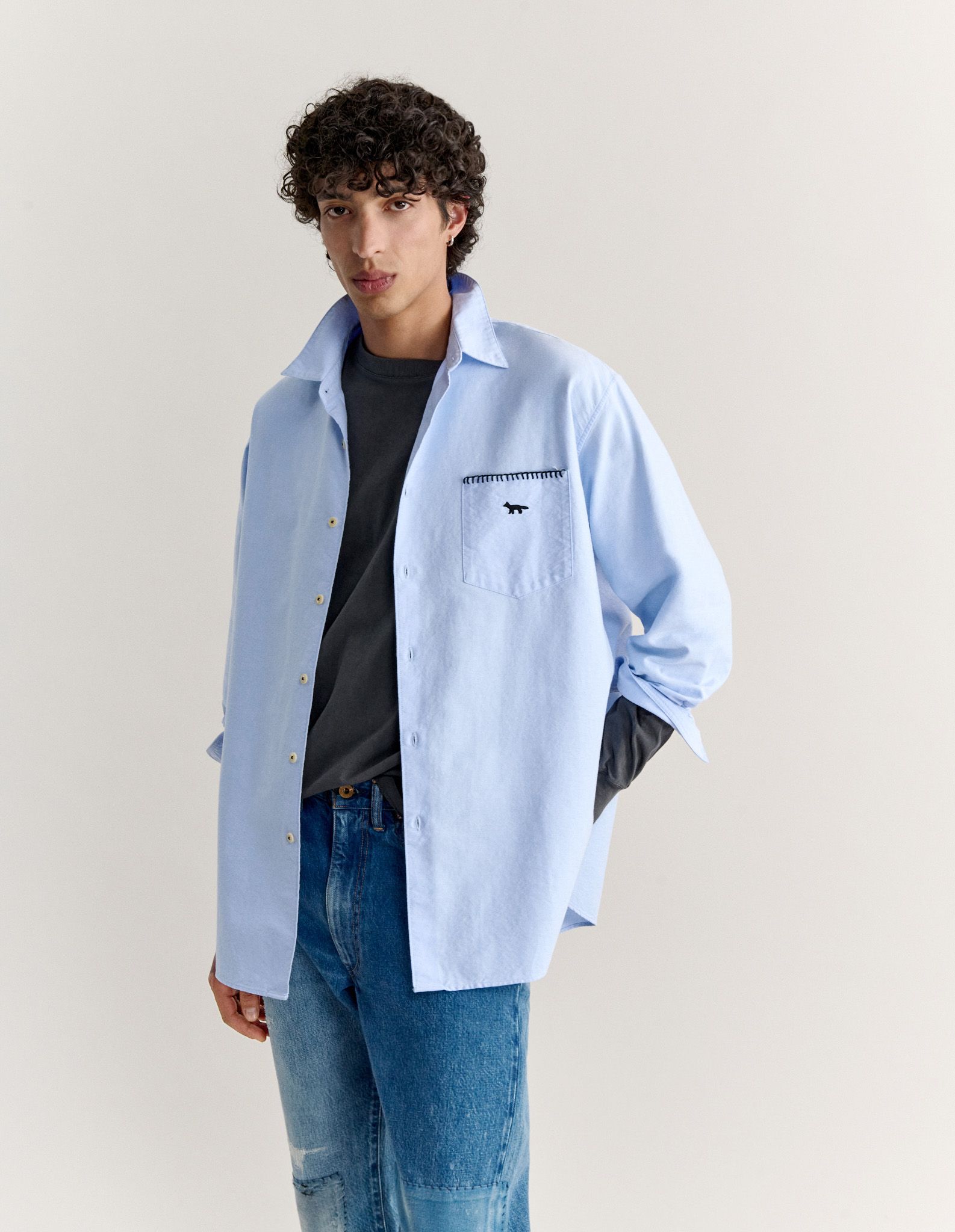 Áo sơ mi Oxford Maison Kitsuné x Kuro