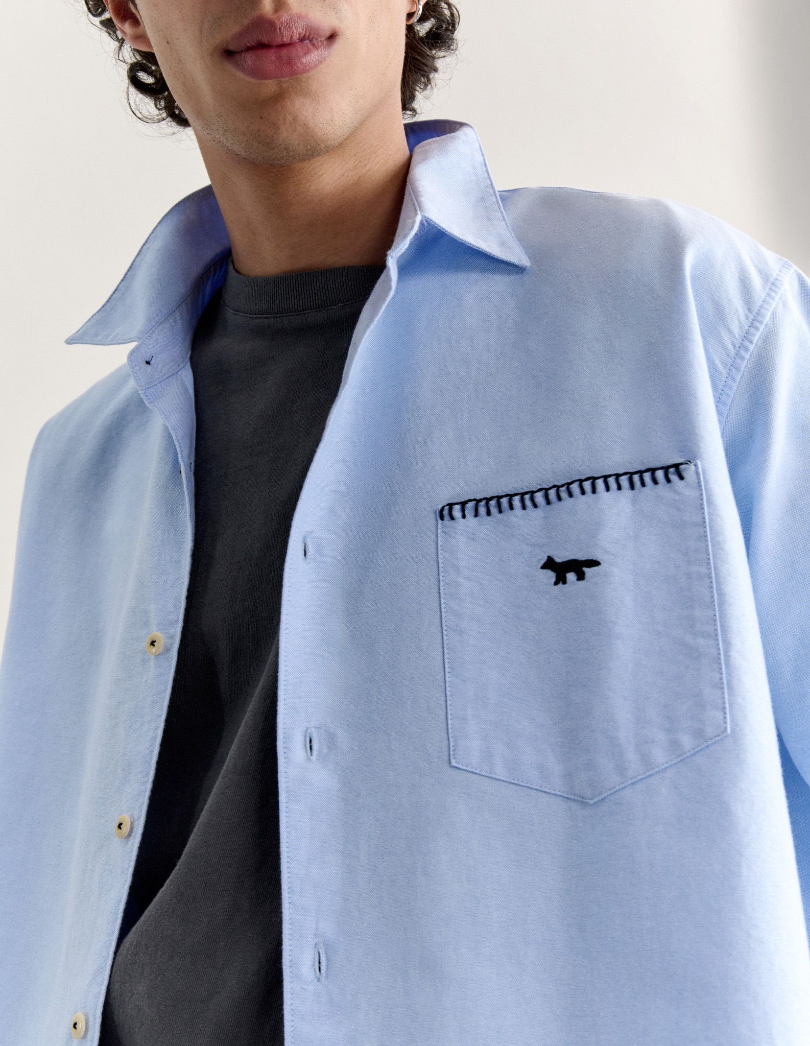 Áo sơ mi Oxford Maison Kitsuné x Kuro