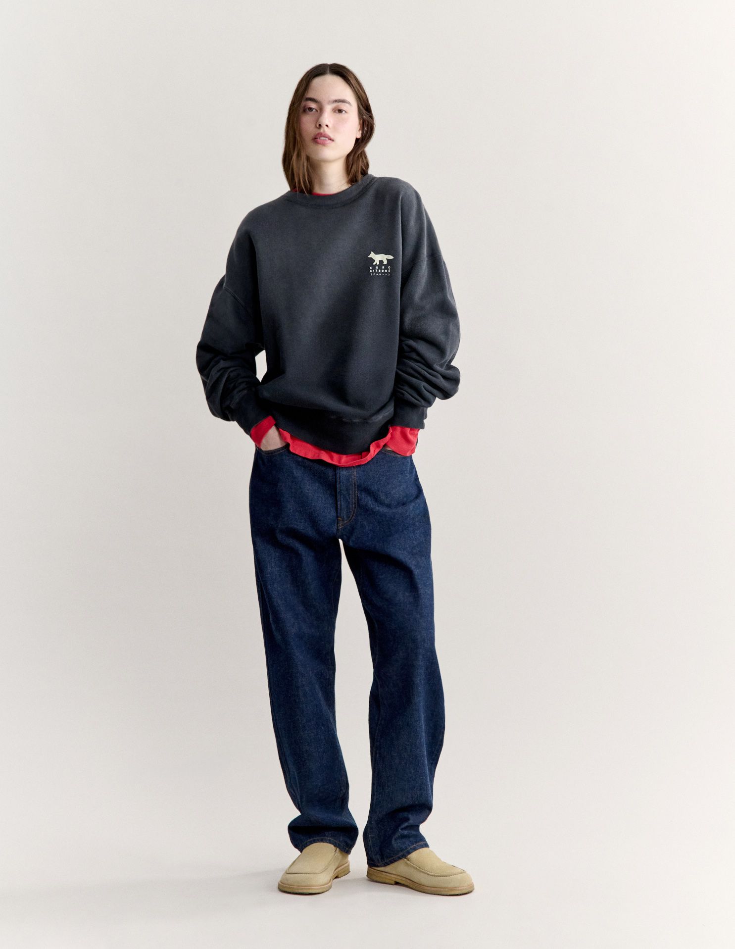 Áo sweatshirt Maison Kitsuné x Kuro Sunfade Fox