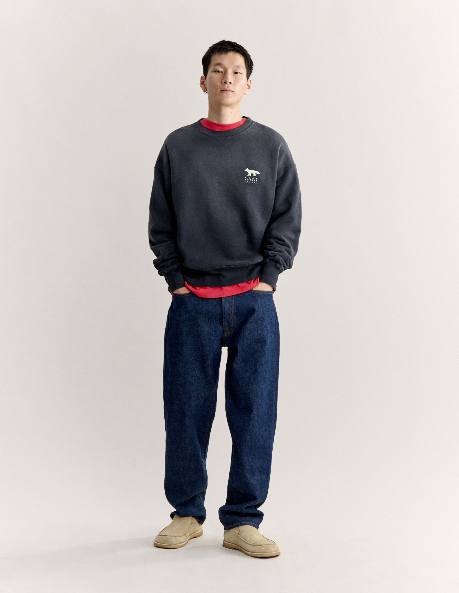 Áo sweatshirt Maison Kitsuné x Kuro Sunfade Fox