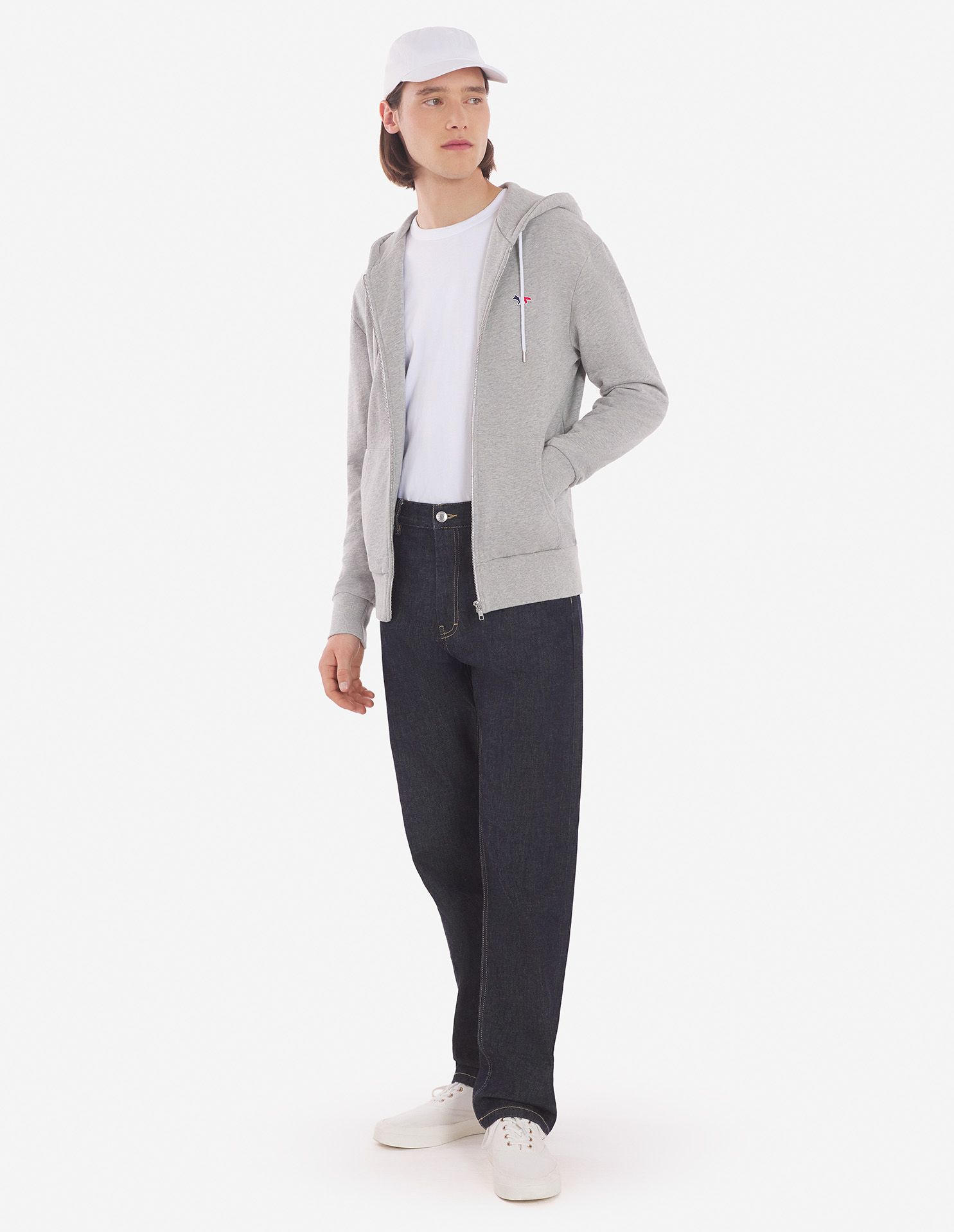 Maison Kitsuné - Áo hoodie khoá kéo Tricolor Fox dáng Classic