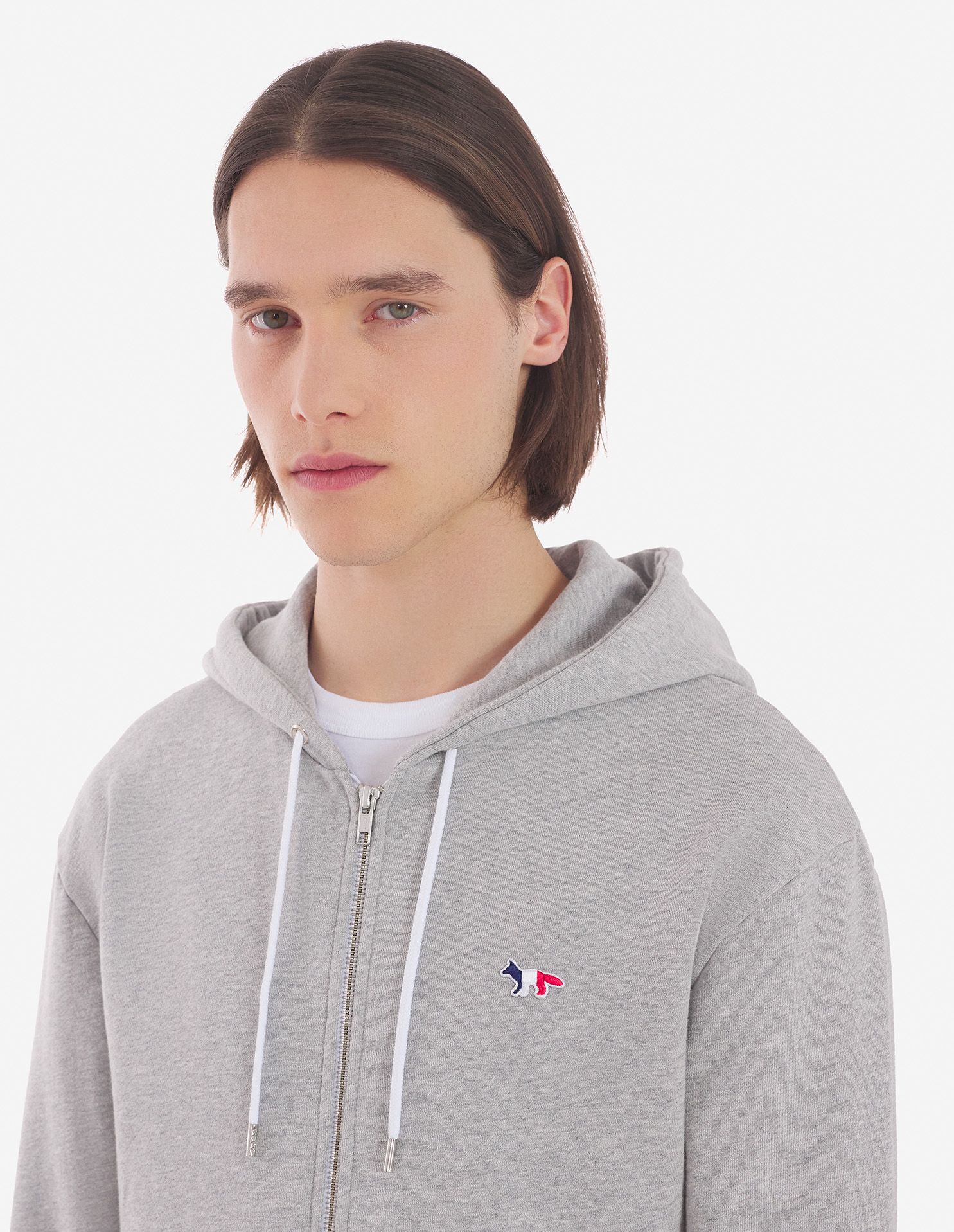Maison Kitsuné - Áo hoodie khoá kéo Tricolor Fox dáng Classic