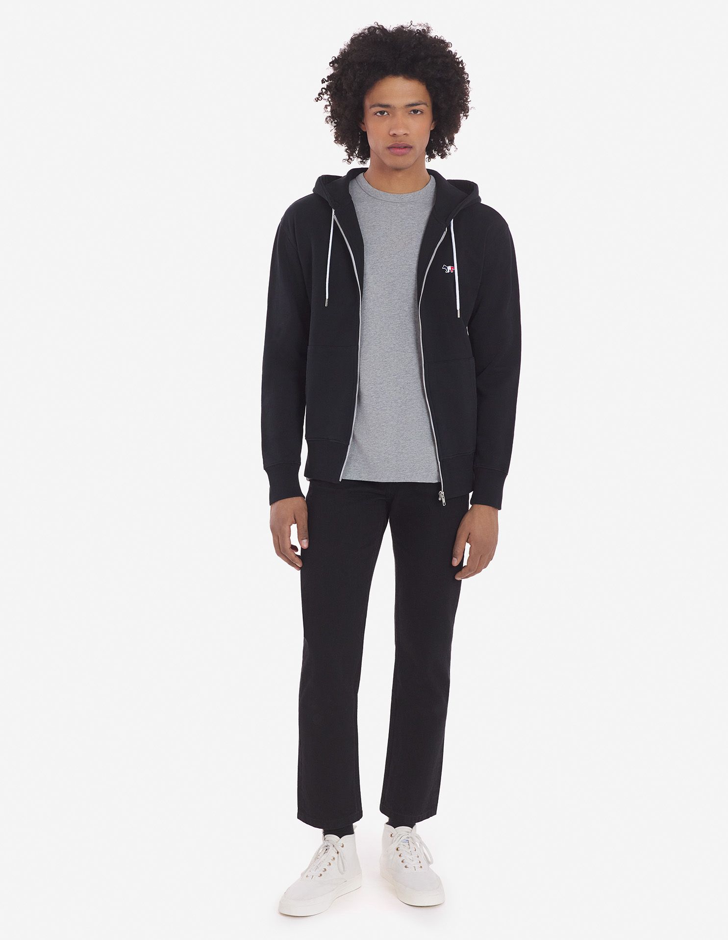 Maison Kitsuné - Áo hoodie khoá kéo Tricolor Fox dáng Classic