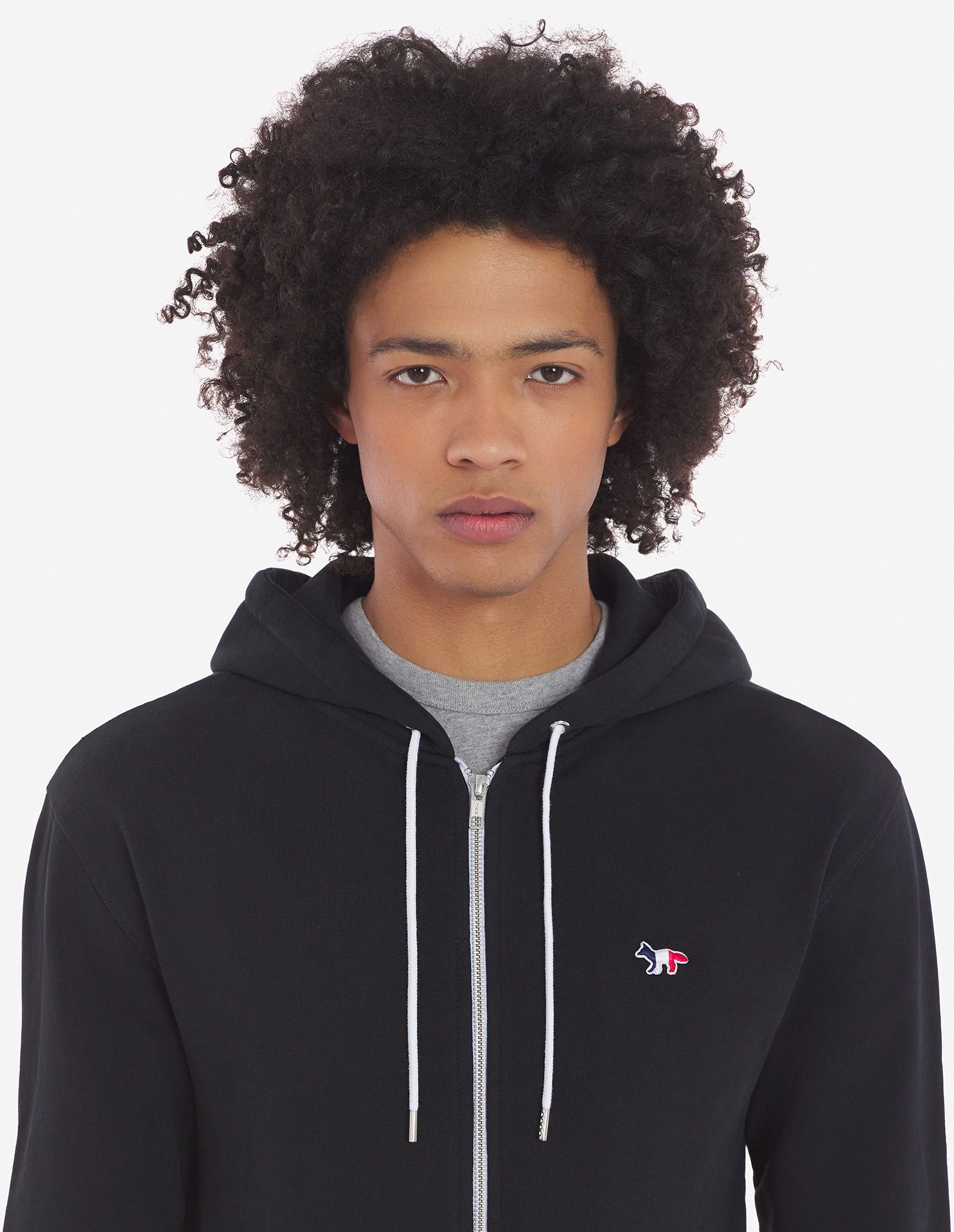 Maison Kitsuné - Áo hoodie khoá kéo Tricolor Fox dáng Classic