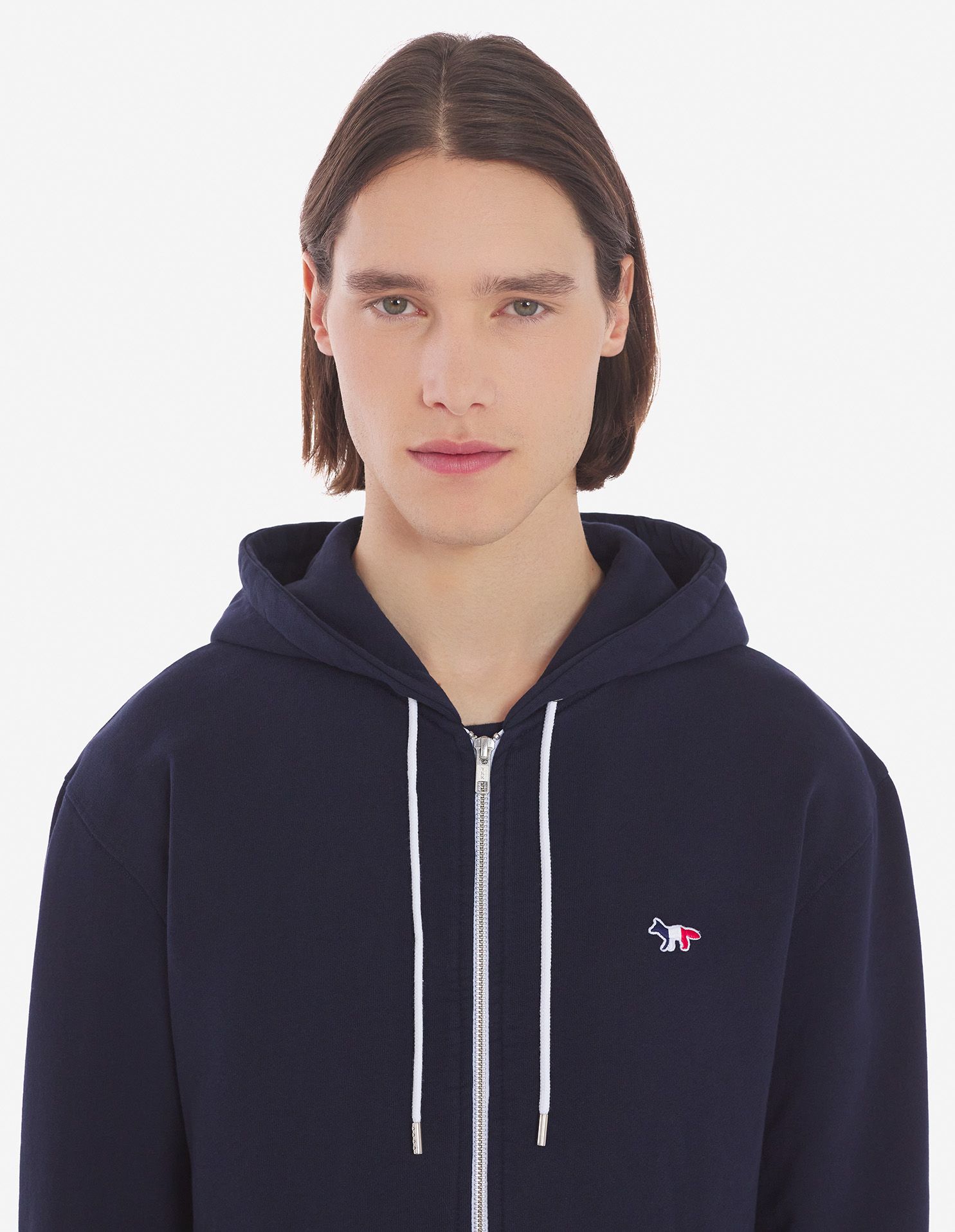 Maison Kitsuné - Áo hoodie khoá kéo Tricolor Fox dáng Classic